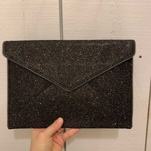 Sparkly Black Envelop Clutch